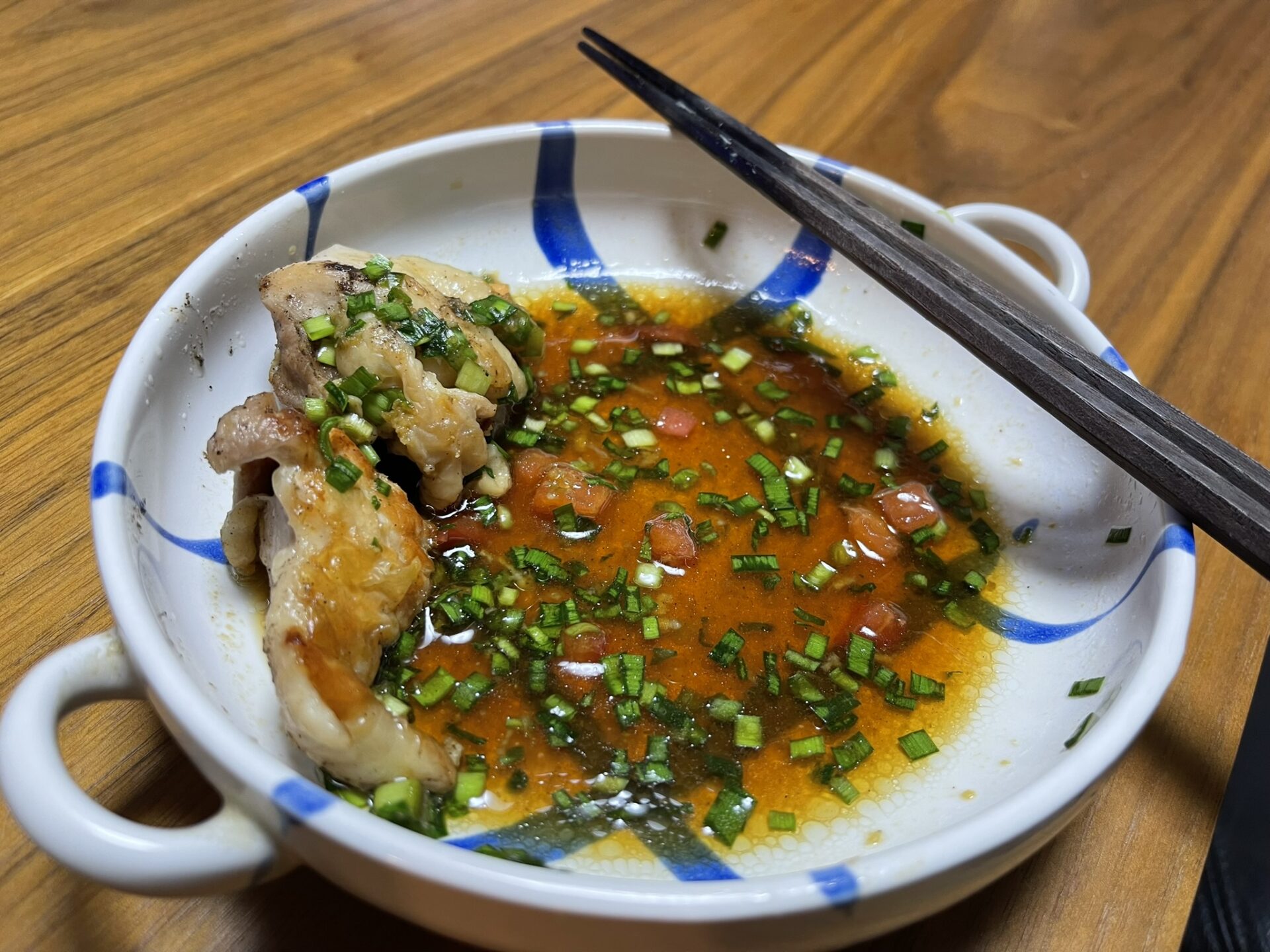 万能ニラだれで食べる鶏もも焼きを実際に作って食べてみました