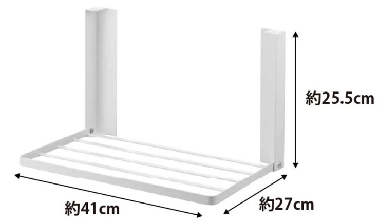 洗濯機横マグネット折り畳み棚（tower・タワー）